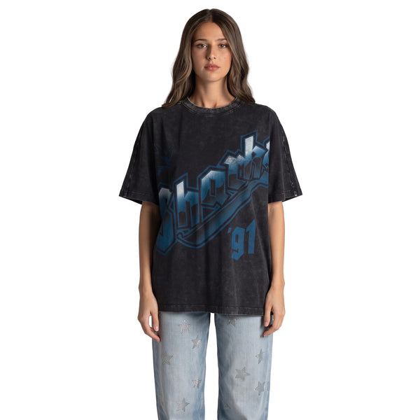 San Jose Sharks Women's Oversized Dolman Tee - Black