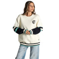 KC Current Unisex Jacquard Crew Sweater - Cream view 2