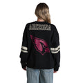 Arizona Cardinals Women's Oversized V-Neck Pullover - Black view 3