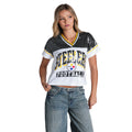 Pittsburgh Steelers Women's V-Neck Sequin Top - Black/White view 2