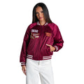 Washington Commanders Women's Satin Raglan Bomber Jacket - Maroon view 1