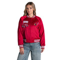 Arizona Cardinals Women's Satin Raglan Bomber Jacket - Red view 1