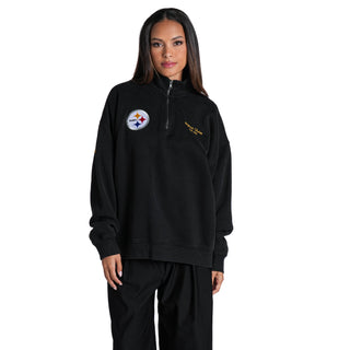 Pittsburgh Steelers Unisex Quarter-Zip Fleece - Black