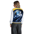 Los Angeles Chargers Women's Sequin Bomber Jacket - Navy view 3