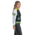 Seattle Storm Women's Sequin Bomber Jacket - Green/White view 3
