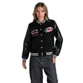 Carolina Hurricanes Women's Pearl Varsity Jacket - Black view 1