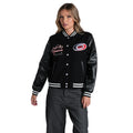 Carolina Hurricanes Women's Pearl Varsity Jacket - Black view 2