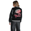 Carolina Hurricanes Women's Pearl Varsity Jacket - Black view 3