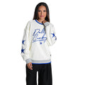 Dallas Cowboys Women's Star Sleeve Crew Fleece - White view 1