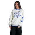 Dallas Cowboys Women's Star Sleeve Crew Fleece - White view 2