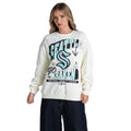 Seattle Kraken Unisex Graphic Crew Fleece - Vintage White view 1