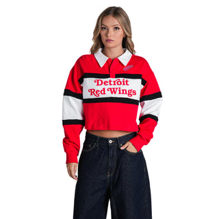 Detroit Red Wings Women's Cropped Polo - Multi