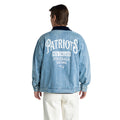New England Patriots Unisex Pinstripe Denim Jacket - Denim view 1