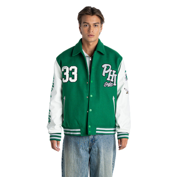Philadelphia Eagles Unisex Varsity Jacket - Green