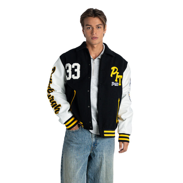 Pittsburgh Steelers Unisex Varsity Jacket - Black