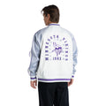 Minnesota Vikings Unisex Satin Bomber Jacket - White view 4