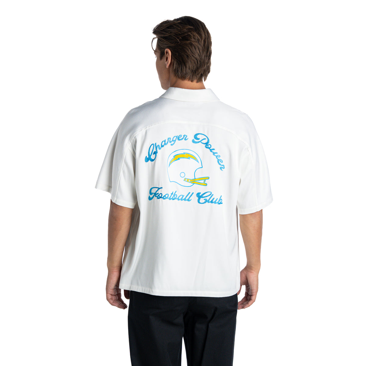 Los Angeles Chargers Unisex Raglan Bowler Shirt - Vintage White