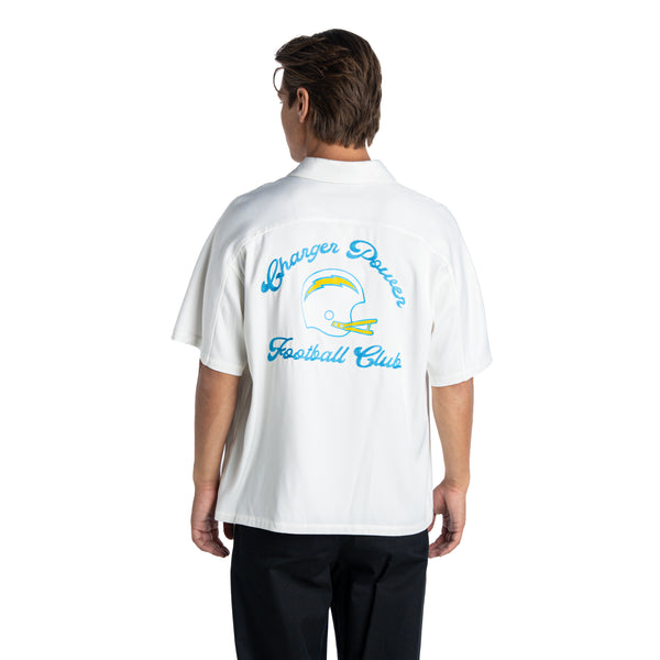 Los Angeles Chargers Unisex Raglan Bowler Shirt - Vintage White
