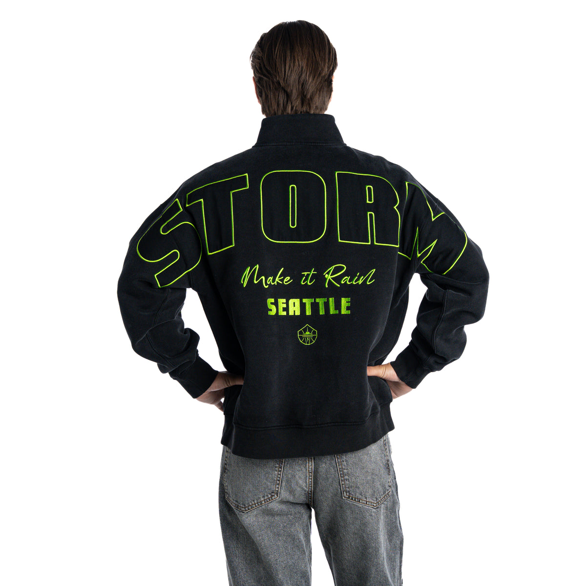 Seattle Storm Unisex Quarter-Zip Fleece - Black