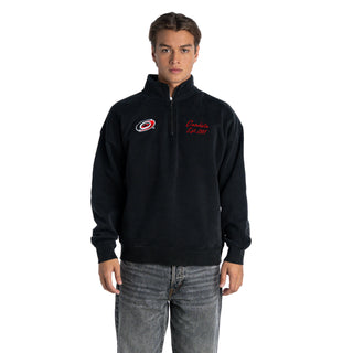 Carolina Hurricanes Unisex Quarter-Zip Fleece - Black