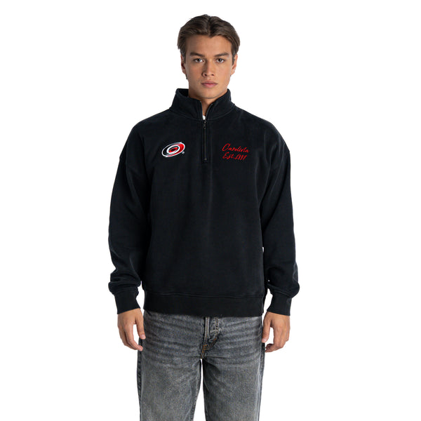 Carolina Hurricanes Unisex Quarter-Zip Fleece - Black