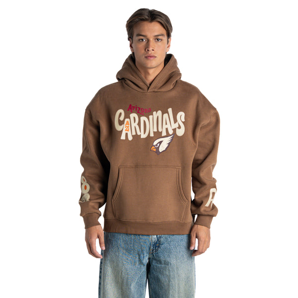 Arizona Cardinals Unisex Washed Pullover Hoodie - Brown