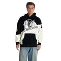 Chicago Blackhawks Unisex Split Hoodie - Black/Vintage White view 2