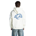Los Angeles Rams Unisex Denim Patched Hoodie - Vintage White view 5