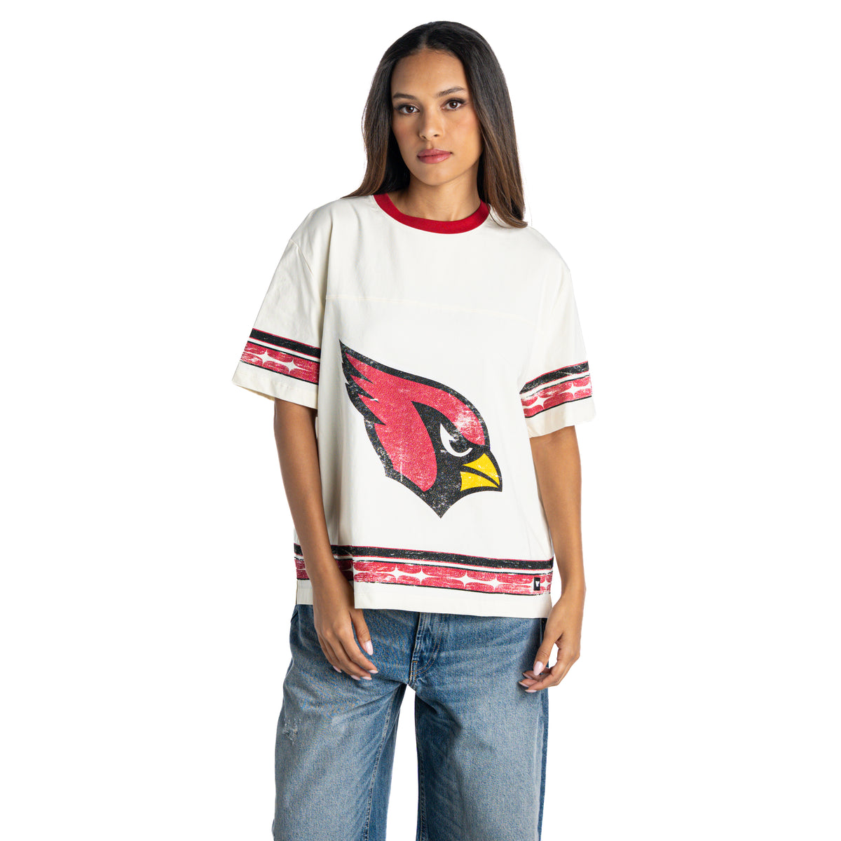 Arizona Cardinals Women's Boyfriend Tee - Vintage White