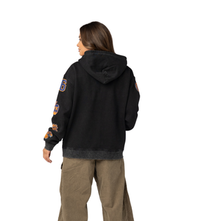 NY Knicks Unisex Logo Sleeve Full Zip Hoodie - Black