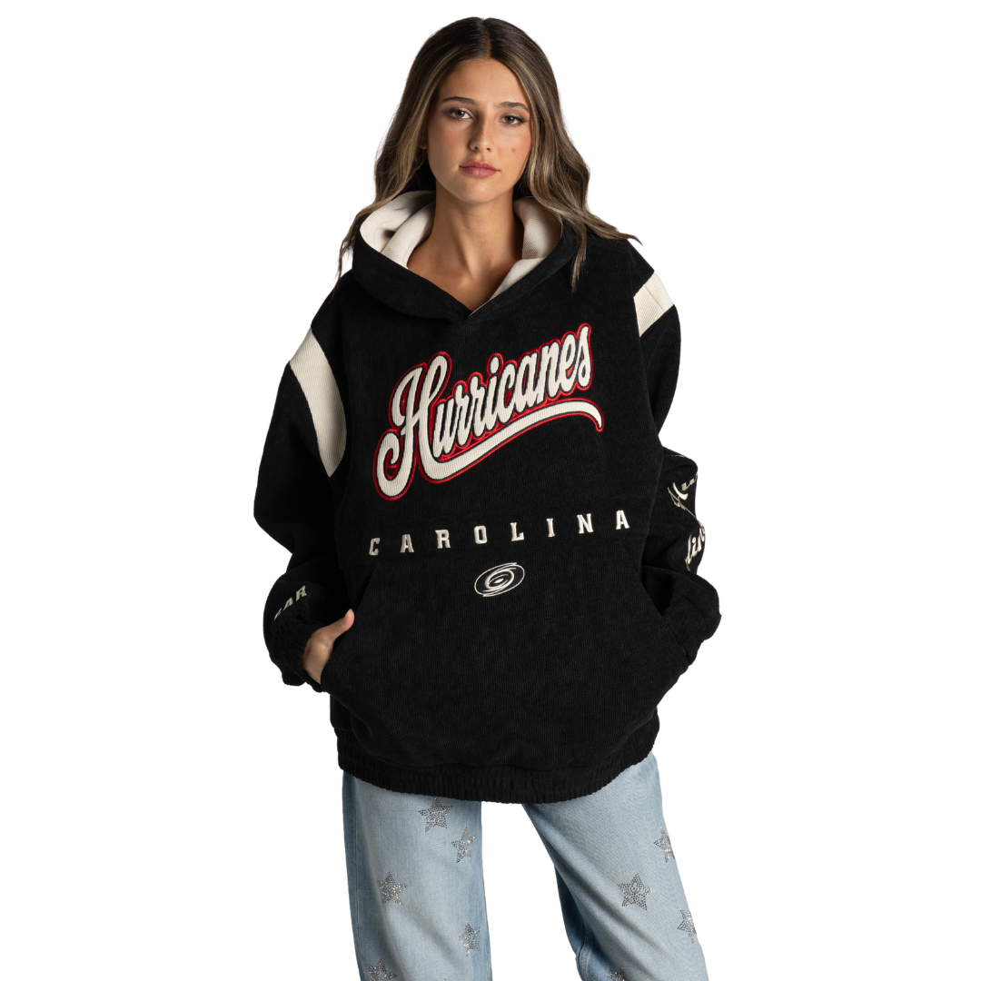 Carolina Hurricanes Unisex Corduroy Hoodie - Black