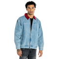 Arizona Cardinals Unisex Pinstripe Denim Jacket - Denim view 2