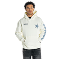 Dallas Cowboys Unisex Denim Patched Hoodie - Vintage White view 2