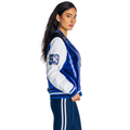 Indianapolis Colts Women's Sequin Bomber Jacket - Blue view 3