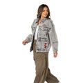 Cleveland Cavaliers Women’s Oversized Denim Jacket – Grey Denim view 2