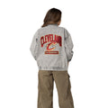Cleveland Cavaliers Women’s Oversized Denim Jacket – Grey Denim view 4