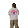 Philadelphia 76ers Women’s Oversized Denim Jacket – Grey Denim view 4