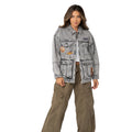 Phoenix Suns Women’s Oversized Denim Jacket – Grey Denim view 3
