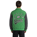 Dallas Stars Quilted Bomber Jacket - Green/Black view 3