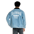 Chicago Blackhawks Unisex Pinstripe Denim Jacket - Denim view 3