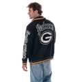 Green Bay Packers Unisex Jacquard Zip Front Sweater - Black view 4