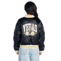 Vegas Golden Knights Women's Satin Bomber - Black view 2