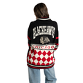 Chicago Blackhawks Unisex Jacquard Zip-Front Sweater - Black view 4