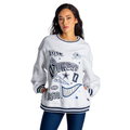 Dallas Cowboys Women's Oversized Crew Fleece - Heather Grey view 2