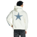 Dallas Cowboys Unisex Denim Patched Hoodie - Vintage White view 4