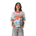 Miami Dolphins Women's Mesh Jersey Crew Top - Multi view 1