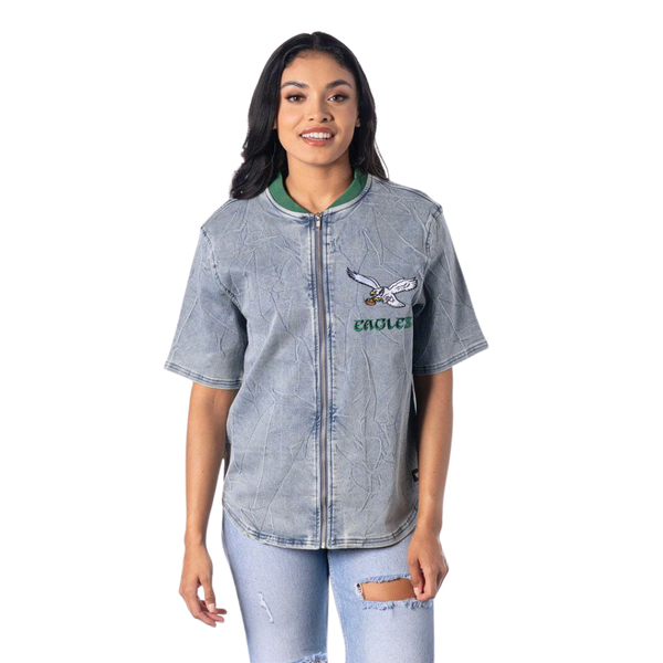 Philadelphia Eagles Denim Zip Front Shirt