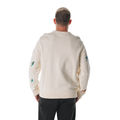 Miami Dolphins Unisex All Over Jacquard Crew Sweater - Cream view 2