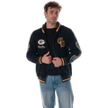Green Bay Packers Unisex Jacquard Zip Front Sweater - Black view 3