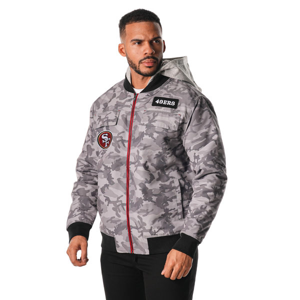 San Francisco 49ers Ripstop Hooded Bomber - Camo